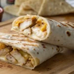 Cheesy Garlic Chicken Wraps quick dinner recipe