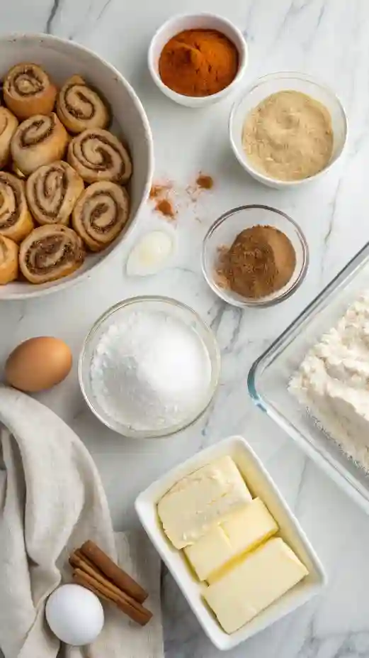 Ingredients needed for easy king cake recipe