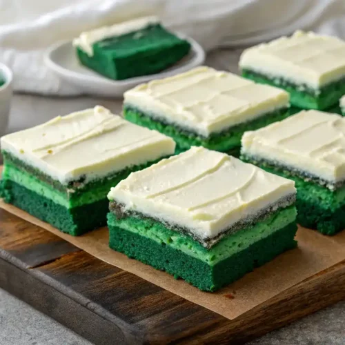 Green velvet brownies with cream cheese frosting