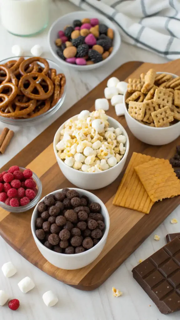 Mixing ingredients for St Patrick’s Day trail mix