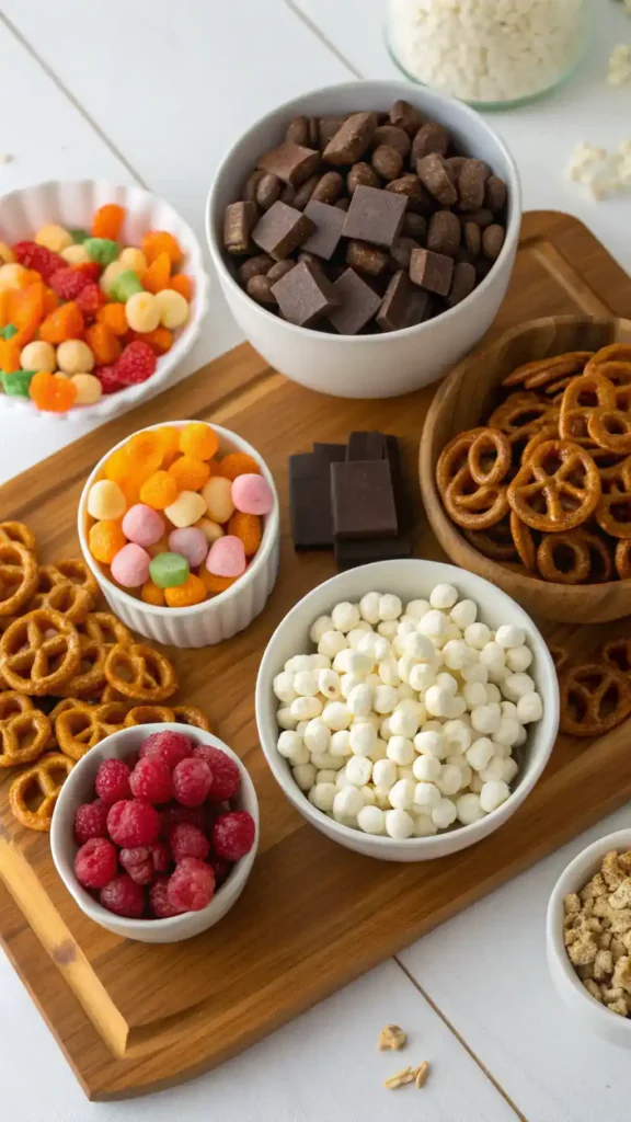 Ingredients needed to make St Patrick’s Day trail mix