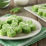 Shamrock Rice Krispie Treats clover bars