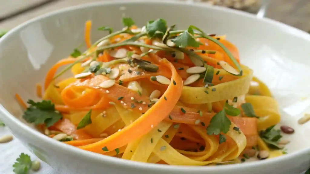 Carrot Ribbon Salad with Lemon Vinaigrette