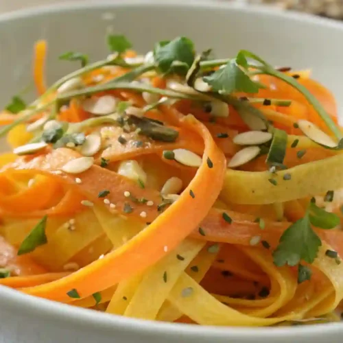 Carrot Ribbon Salad with Lemon Vinaigrette