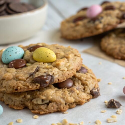 Cadbury Egg Oatmeal Cookies