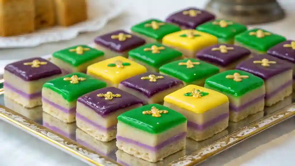 Mardi Gras Petit Fours