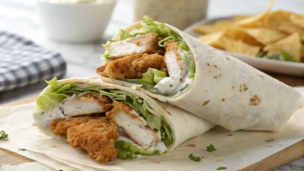 Crispy Chicken Caesar Wrap
