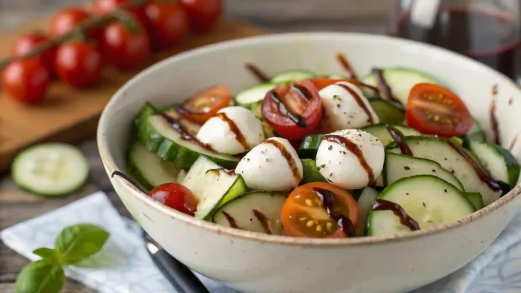 cucumber caprese salad