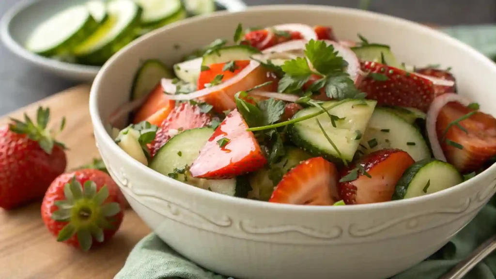 cucumber strawberry salad