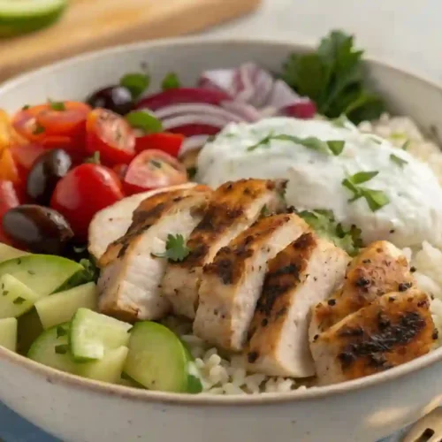 greek chicken bowls