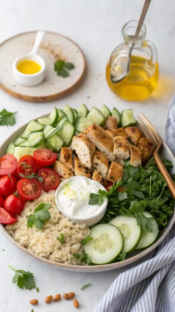 greek chicken bowls
