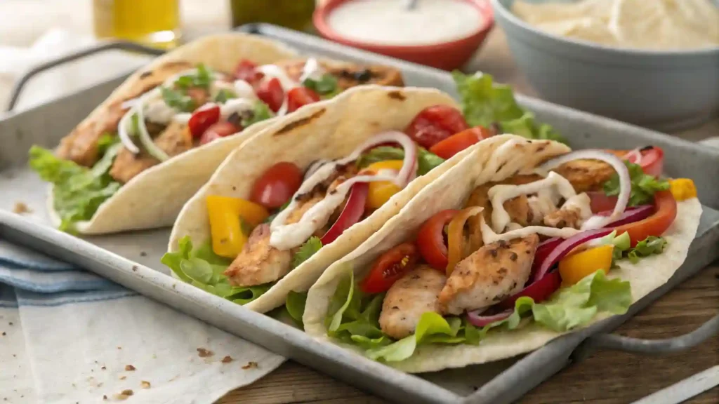 Sheet Pan Chicken Pitas