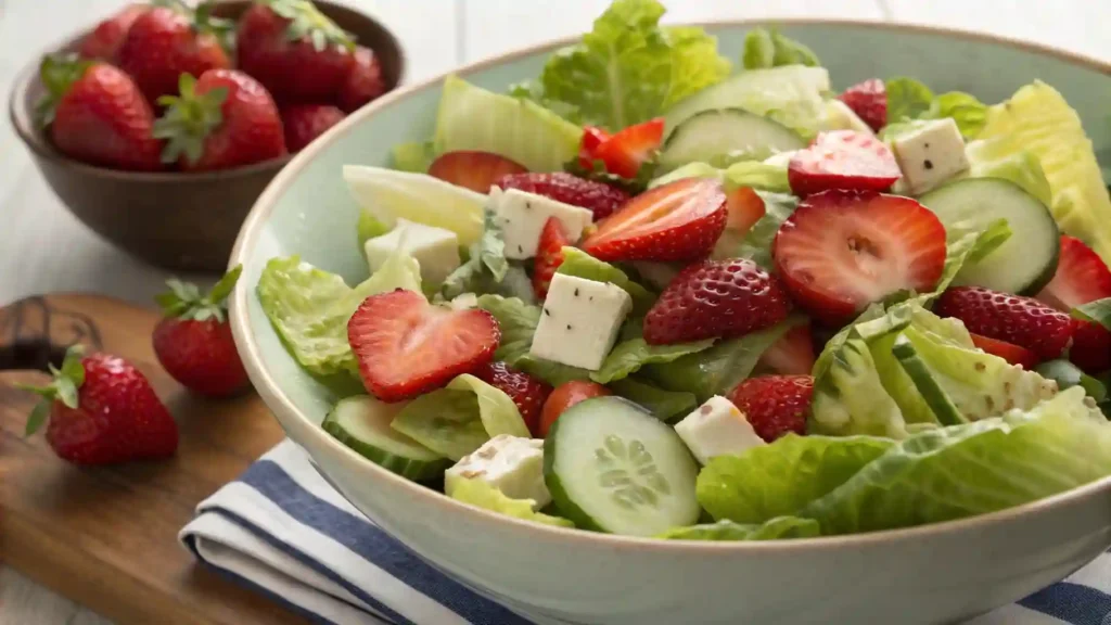 strawberry romaine salad