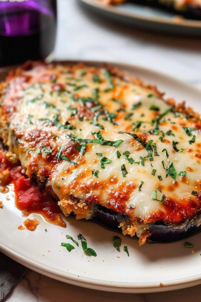 Crispy Baked Eggplant Parmesan