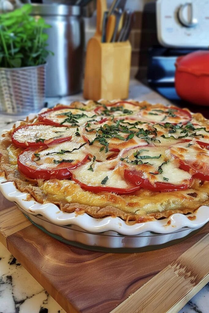Easy Summer Tomato and Eggplant Pie