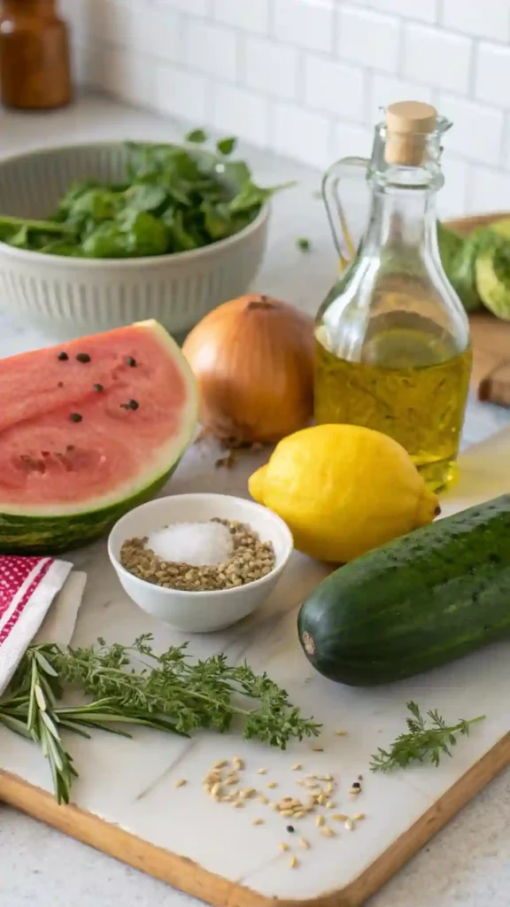 Watermelon Cucumber Salad