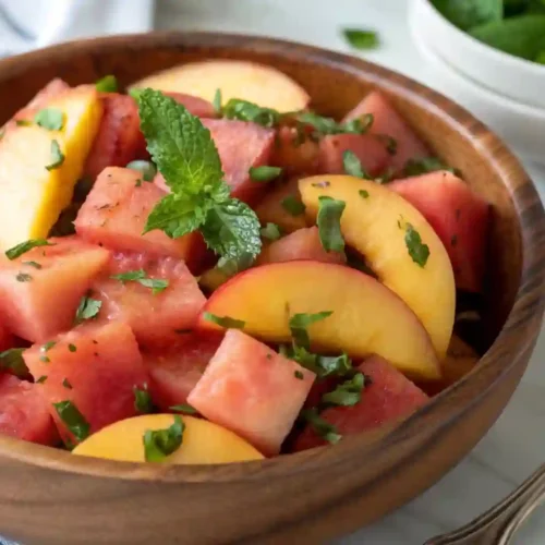 Peach Watermelon Salad