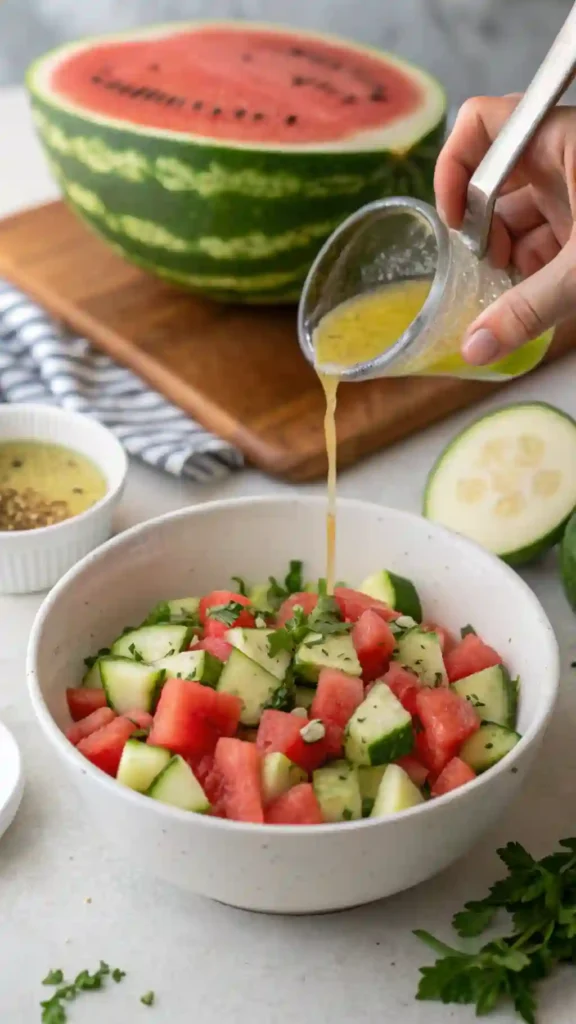 Watermelon Cucumber Salad