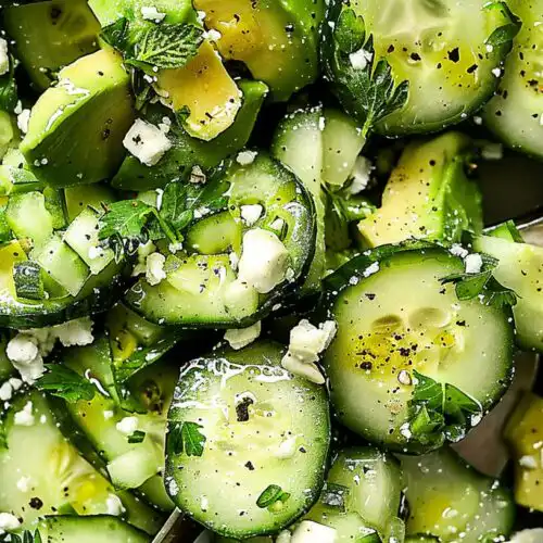 Quick 10 Minute Cucumber Avocado Salad