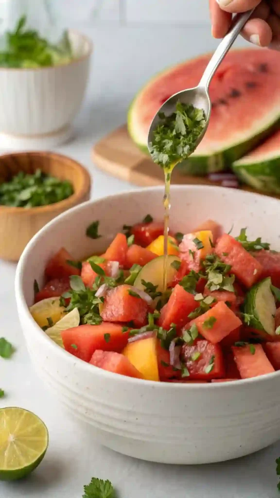 Peach Watermelon Salad