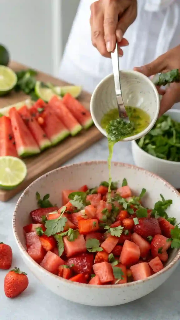Watermelon Strawberry Salad
