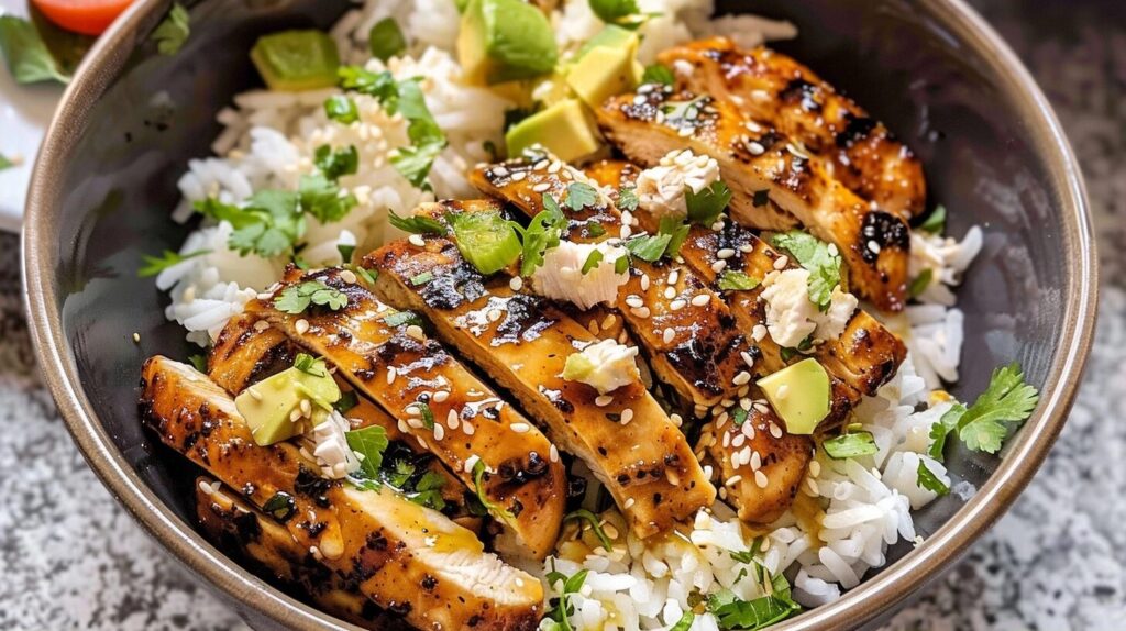 Honey Chipotle Chicken Breast Rice Bowl Recipe