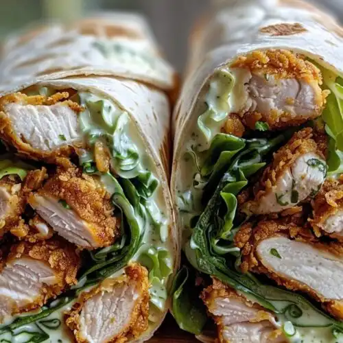 15-Minute Crispy Chicken Caesar Wraps