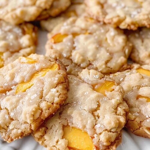 Easy Peach Cobbler Cookies with Soft Chewy Centers