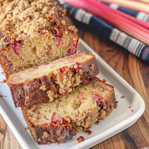 Cinnamon Streusel Rhubarb Bread: Cozy Crumb-Topped Treat