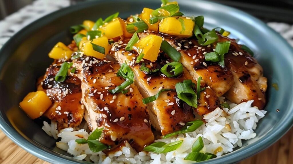 Savory Asian Mango Glazed Chicken Recipe