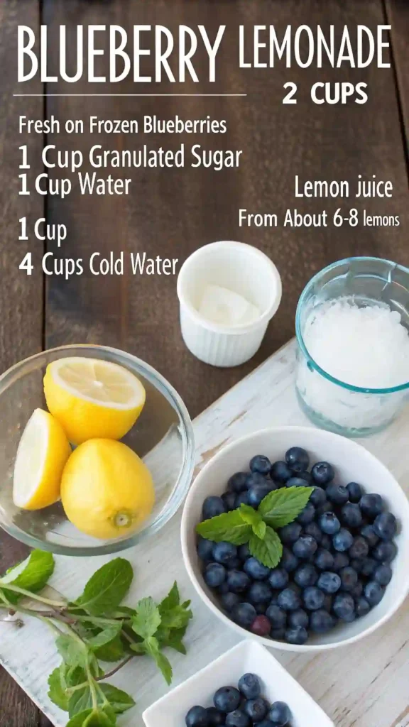 Homemade Blueberry Lemonade