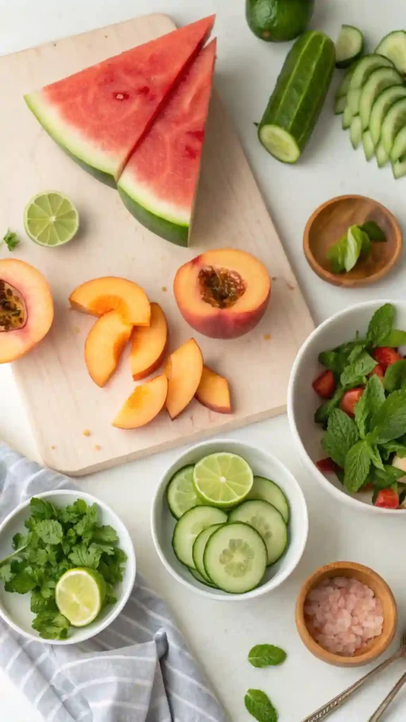 Peach Watermelon Salad
