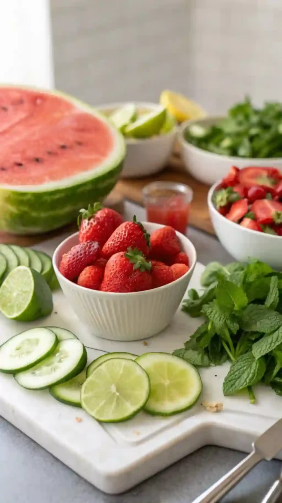 Watermelon Strawberry Salad