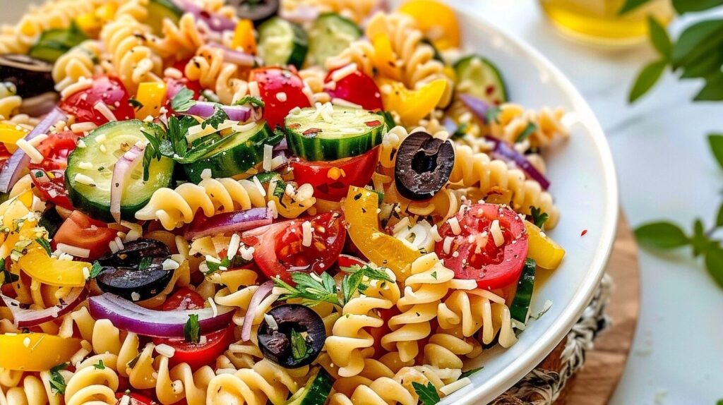 Tangy Mediterranean Pasta Salad