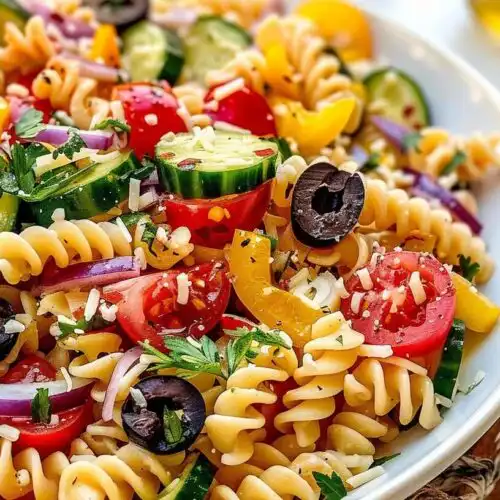Tangy Mediterranean Pasta Salad