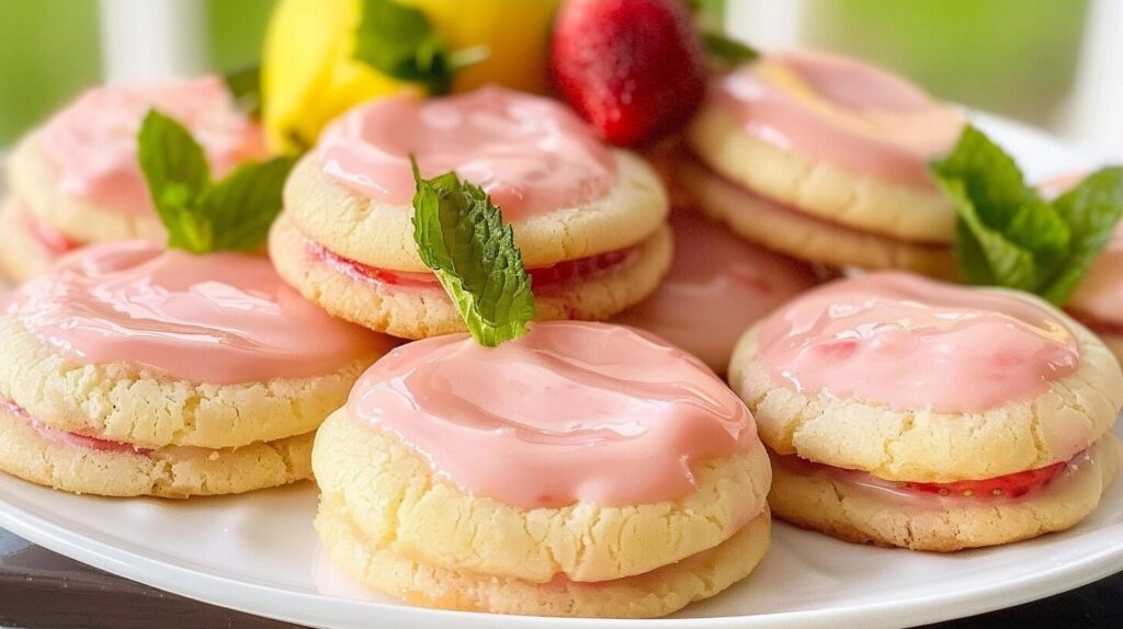 Strawberry Lemonade Meltaway Cookies