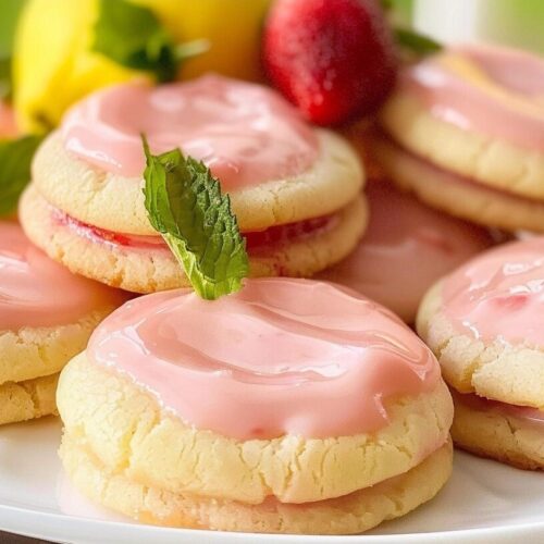 Strawberry Lemonade Meltaway Cookies