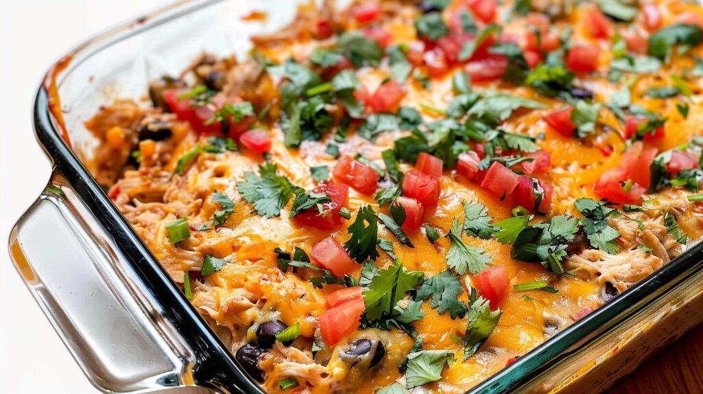 Easy Chicken Burrito Casserole