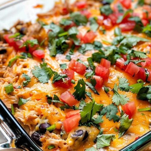 Easy Chicken Burrito Casserole