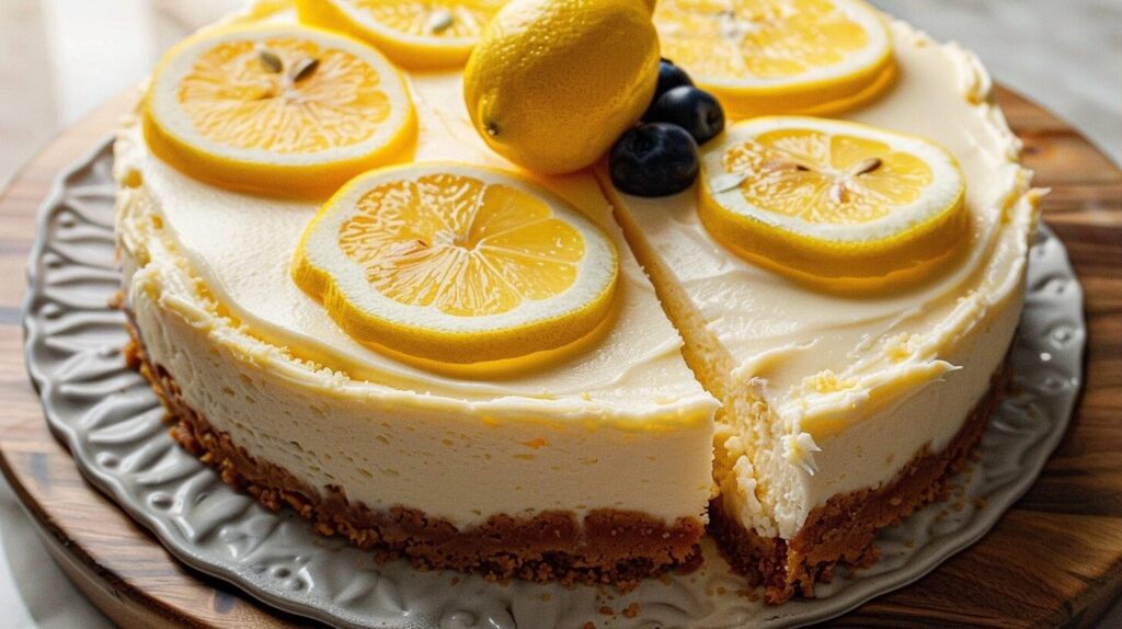 Tangy Lemon Cheesecake Cake
