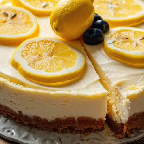 Tangy Lemon Cheesecake Cake