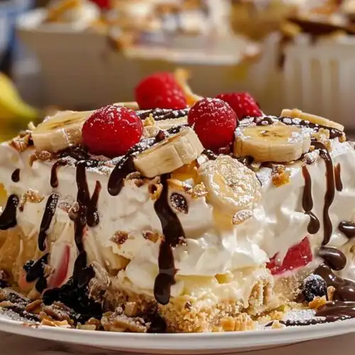 No Bake Banana Split Cake Recipe