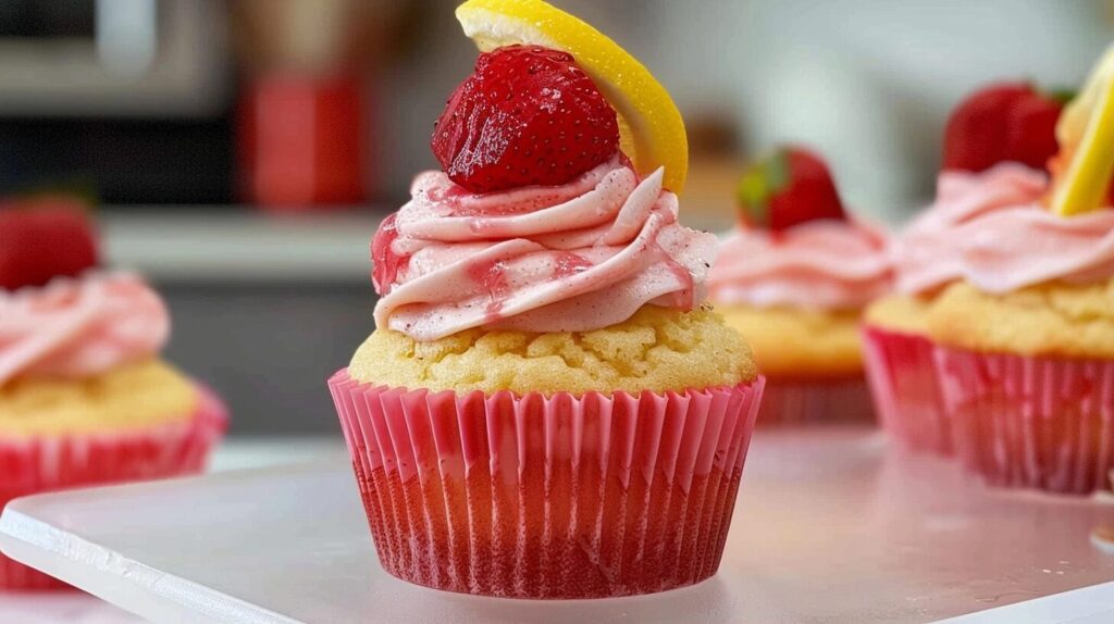 Strawberry Lemonade Cupcakes