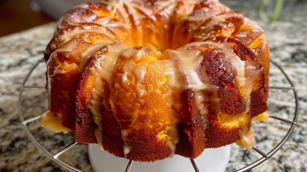 Easy Peach Cobbler Bundt Cake