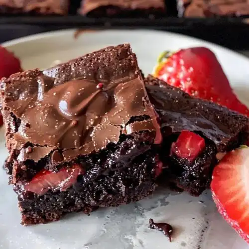 Chocolate Covered Strawberry Brownies