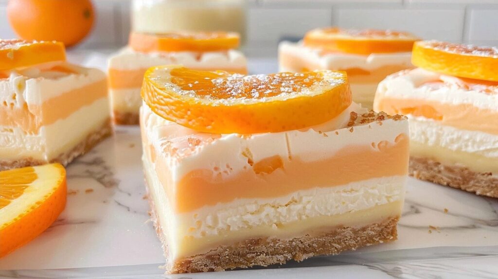 No Bake Orange Creamsicle Dream Bars