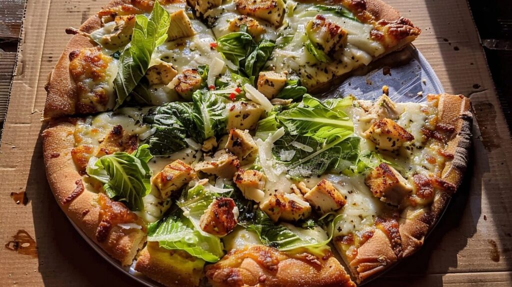 Chicken Caesar Salad Pizza