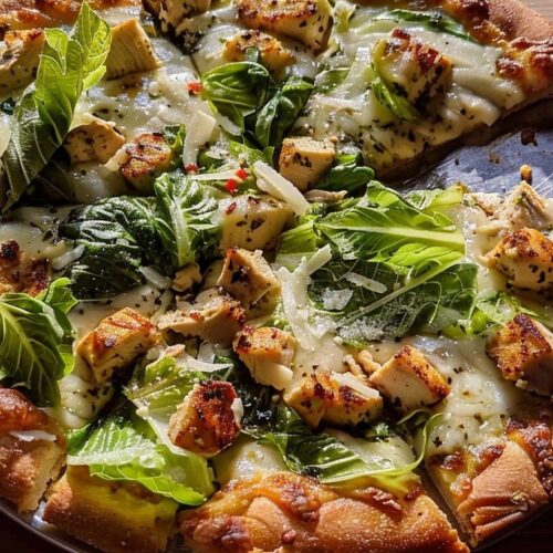 Chicken Caesar Salad Pizza
