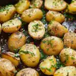 Garlic Chive Butter Roasted Potatoes