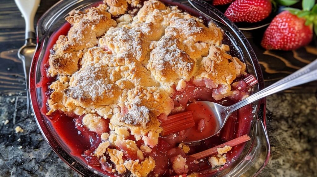 Strawberry Rhubarb Cobbler